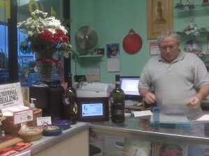 David at store creating a custom card