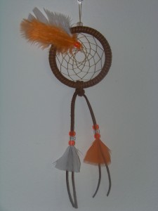 Orange and White Custom Dreamcatcher