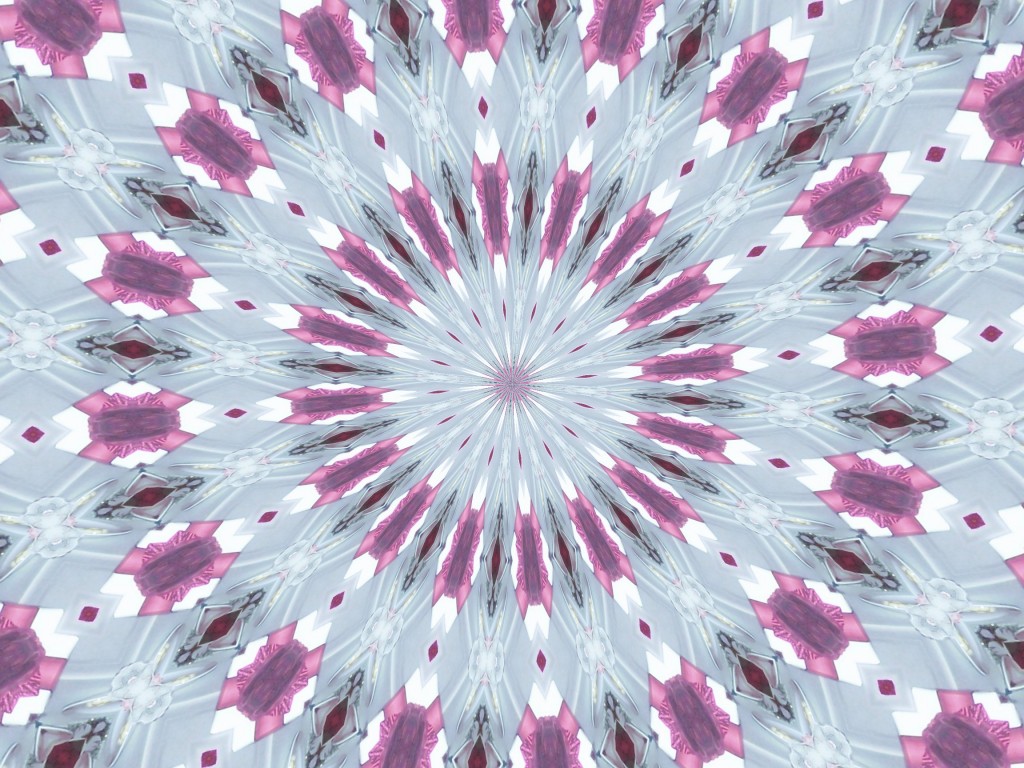 Ice-Cranberry Pink Kaleidoscope