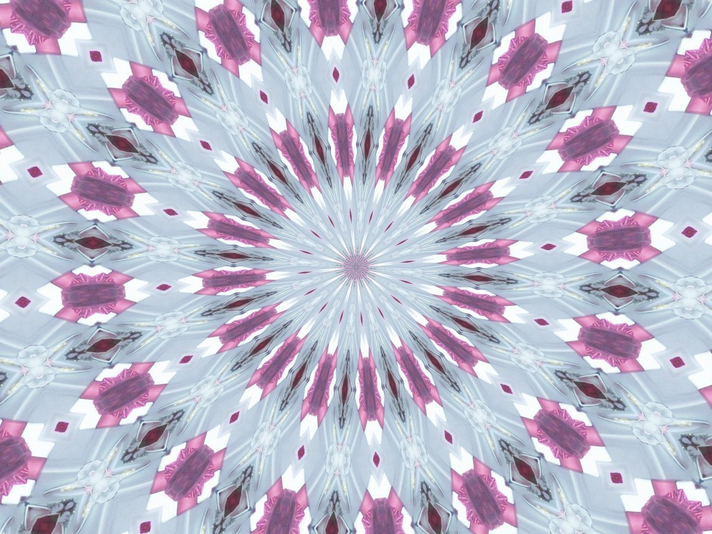 Ice-Cranberry Pink Kaleidoscope